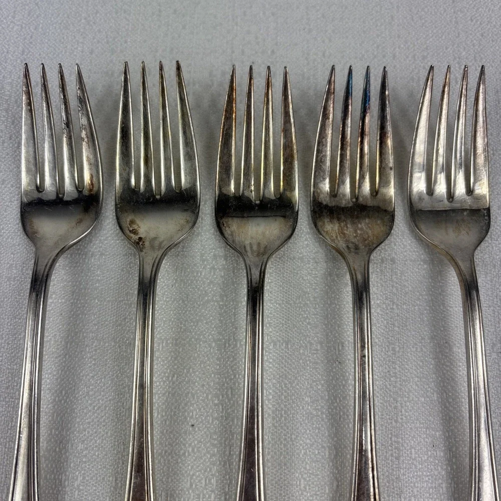 Vintage International Silver‎ Holmes & Edward's FIRST LADY Salad Forks Set Of 5